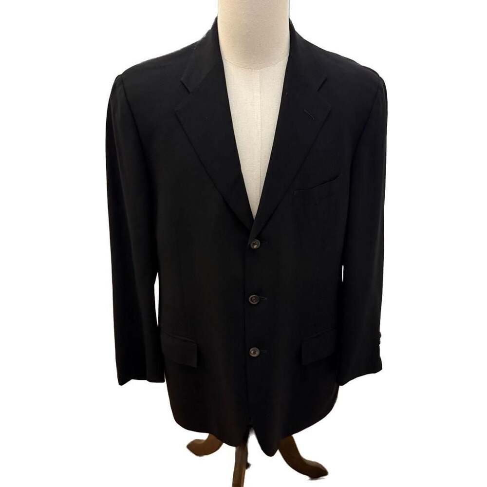 Polo by Ralph Lauren Made in Italy Black Wool Suit Jacket
